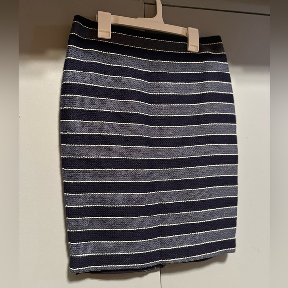 Loft - Tweed - Blue Striped Pencil Skirt (size 2) - Picture 1 of 8